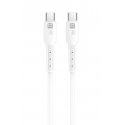 Quik Accessories QK-1012 Soft Silicone 60W Uzlādes un datu Kabelis USB-C uz USB-C 1m
