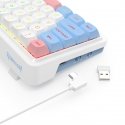 REDRAGON K709WBP-RGB-PRO NOVA tastatūra USB + RF Wireless + Bluetooth Balts, Zils REDRAGON K709WBP-RGB-PRO NOVA tastatūra USB + RF Wireless + Bluetooth Balts, Zils