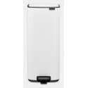 Brabantia Bo Pedal Bin 30 L Rectangular Steel White Brabantia Bo Pedal Bin 30 L Rectangular Steel White