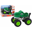 LEAN Toys Dinozauru Bezmugurs automašīna ar lieliem gumijas riteņiem, zaļa LEAN Toys Dinozauru Bezmugurs automašīna ar lieliem gumijas riteņiem, zaļa