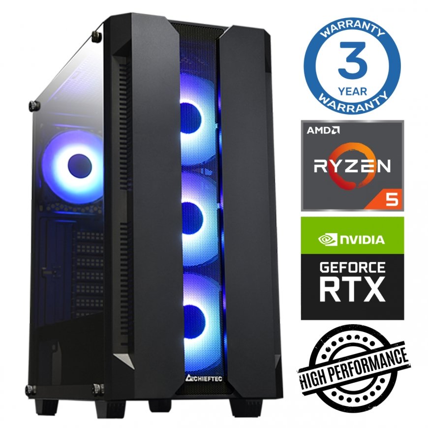 INTOP Ryzen 5 3600 16GB 250SSD M.2 NVME+2TB RTX3050 6GB no-OS