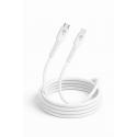 Quik Accessories QK-1022 Soft Silicone 27W Uzlādes un datu Kabelis USB-C uz Lightning 1m