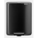 Brabantia Bo Pedal Bin 12 L Taisnleņķa Tērauds Melns