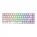 Fifine GK1W mehāniskā tastatūra, 65% RGB (balta)