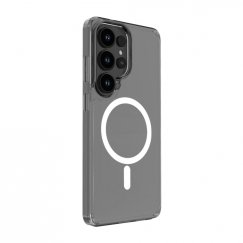 Samsung Galaxy S26 Ultra aiškiai matomas dėklas su magnetiniu skaidrumu
