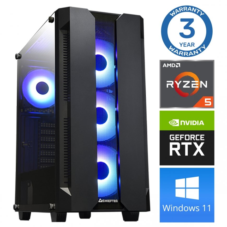 INTOP Ryzen 5 3600 16GB 250SSD M.2 NVME + 2TB RTX3050 6GB WIN11