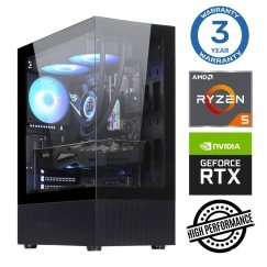 INTOP Ryzen 5 3600 16GB 500SSD M.2 NVME+2TB RTX3050 6GB ilman käyttöjärjestelmää
