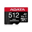 ADATA High Endurance 512 GB MicroSDXC UHS-I Klases 10 ADATA High Endurance 512 GB MicroSDXC UHS-I Klases 10
