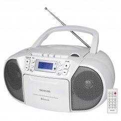 Sencor SPT 3907 W kaasaskantav stereosüsteem Digitaalne 4 W FM Valge MP3 taasesitus