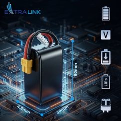 Extralink LIPO BATTERY 550MAH 3S WITH XT30 100C FOR FPV DRONES, RC WEHICLES