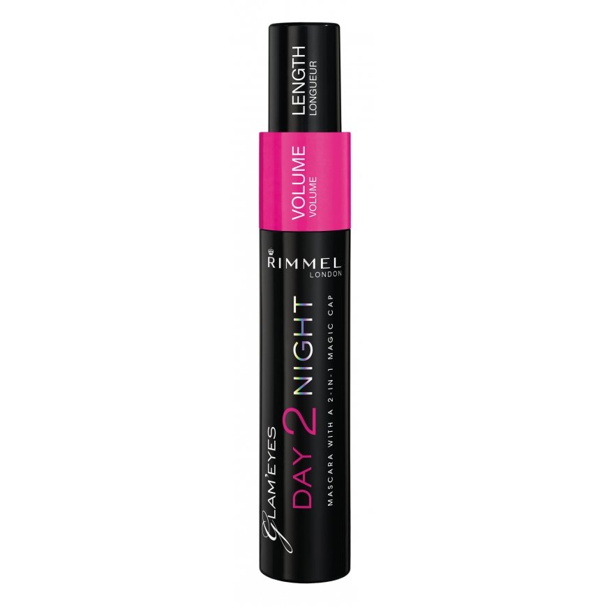 Rimmel Day 2 Night ripsien maskara 001 Black 9,5 ml