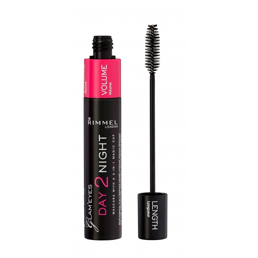 Rimmel Day 2 Night skropstu tuša 001 Black 9,5 ml – 2