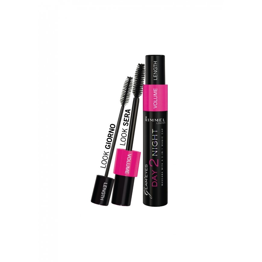 Rimmel Day 2 Night ripsmetušš 001 Black 9,5 ml – 3
