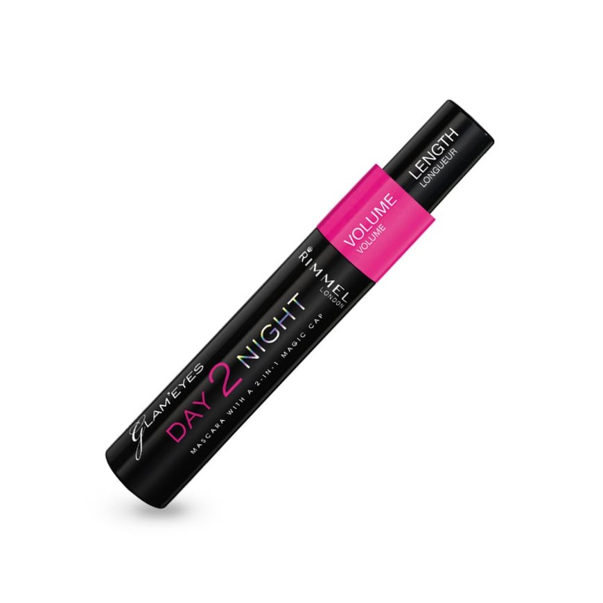 Rimmel Day 2 Night ripsmetušš 001 Black 9,5 ml – 4