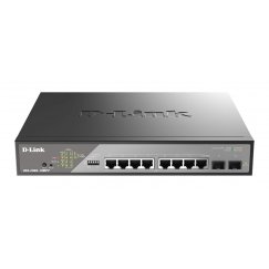 D-Link DSS-200G-10MPP/E tinklo komutatorius Valdomas L2 Gigabit Ethernet (10/100/1000) Maitinimas per Eternetą (PoE) 1U Pilka
