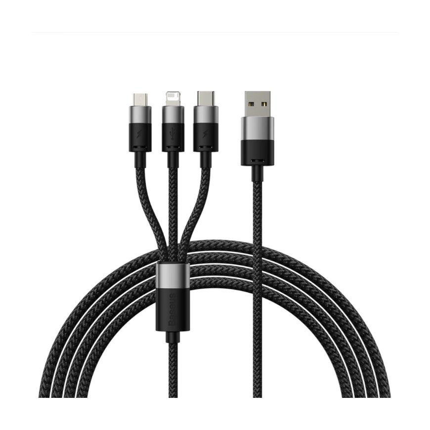 Baseus SUP0002696 USB kabelis USB 3.2 Gen 1 (3.1 Gen 1) 1,2 m USB A USB C/Micro USB-A/Lightning Meln