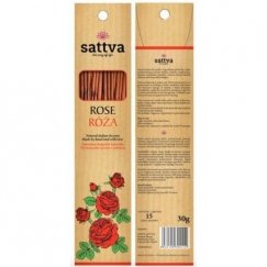 Ruusuinfuusion suitsukkeiden tikut Rose, Sattva Ayurveda, 15 kpl.