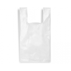 Volunta Pak Packaging Bags with Handles, 45 / 10 x 75 cm, 16 mk, white, 100 pcs, 1.30 kg