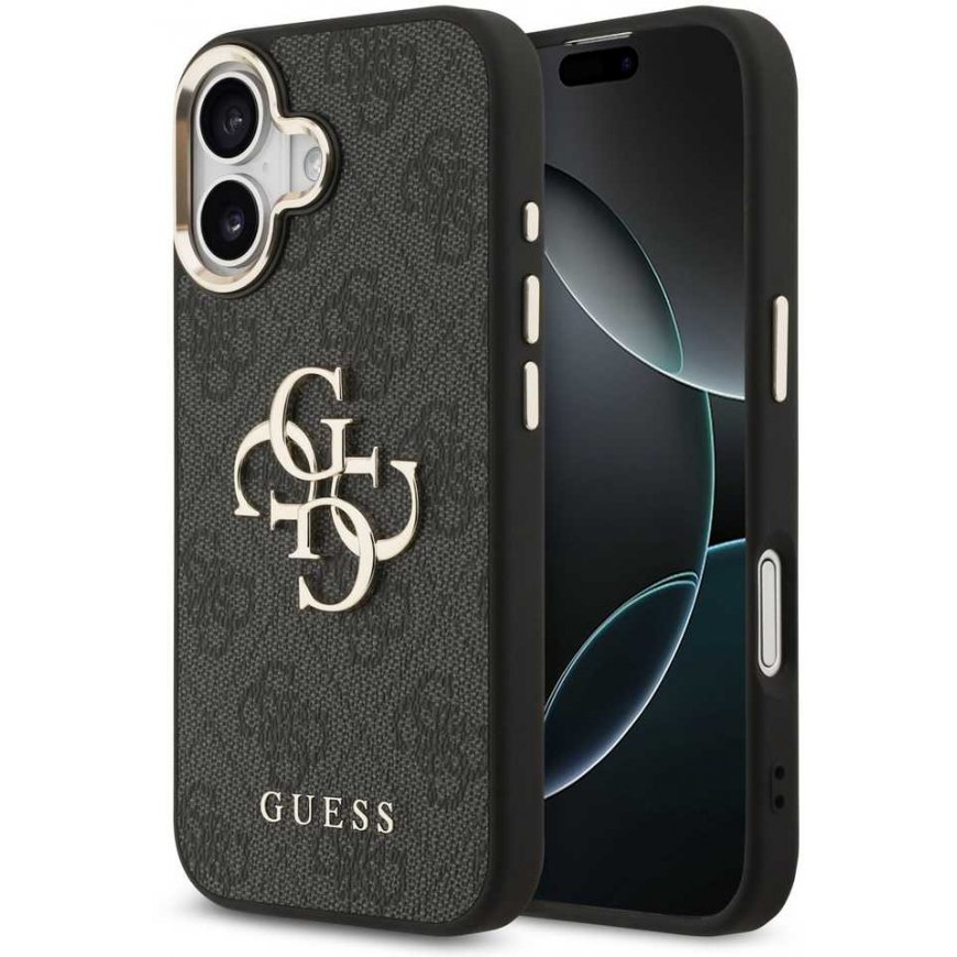 Guess IML Script Metal "MagSafe" Case for iPhone 17, Black – 2