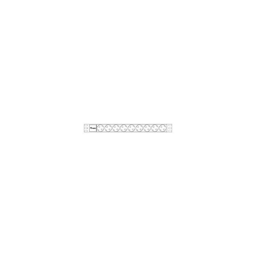 Equip 19" Power Strip CEE7/7 90°-8xSchuko+Switch Aluminum. – 2