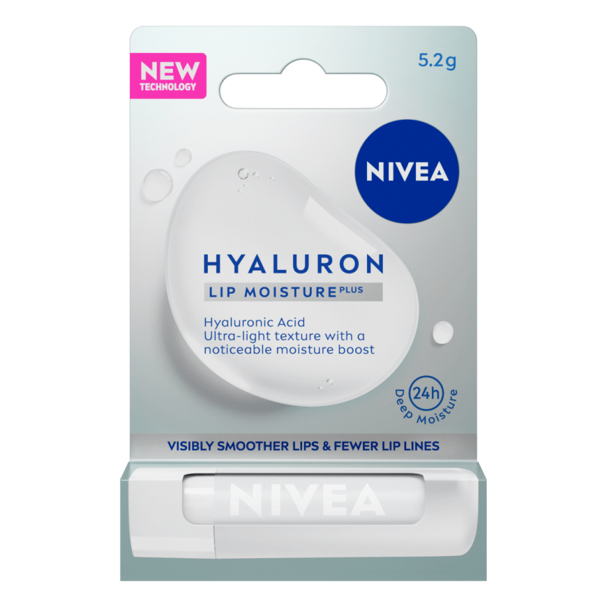 Nivea Hyaluron Lip Moisture Plus Transparent, 5.2 g