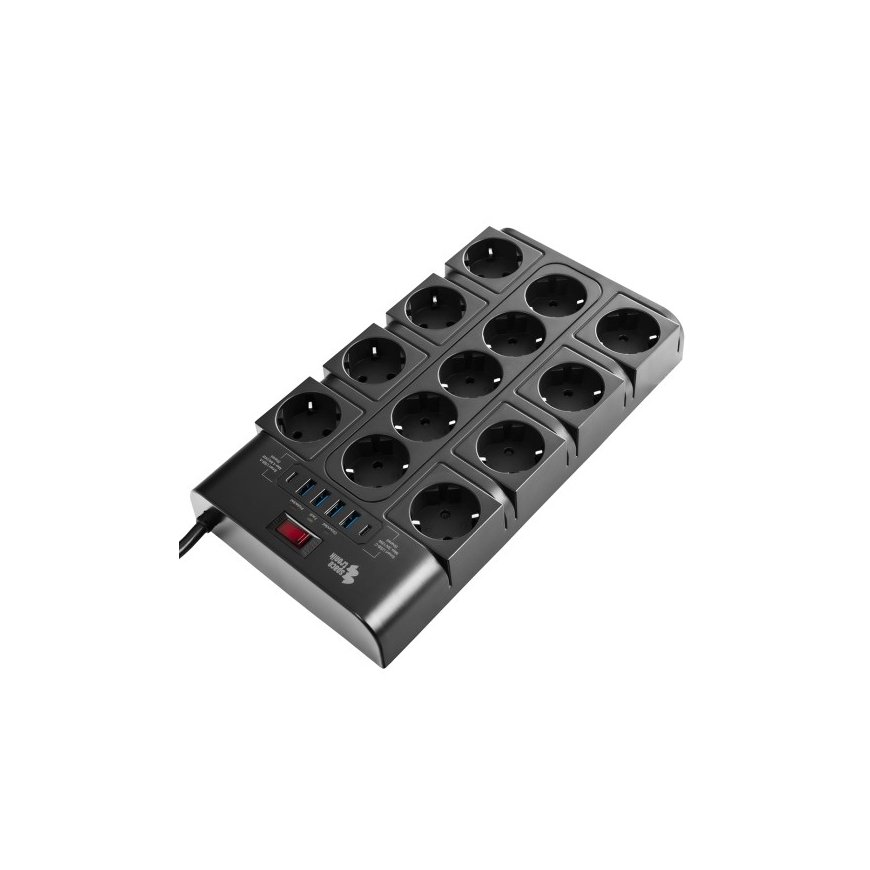 Spacetronik Toiteplokk 13xAC 4xUSB 2xUSB-C