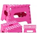 Kerge kokkupandav tool jalgadele astmeline libisemisvastane Roosa 24 x 19 cm