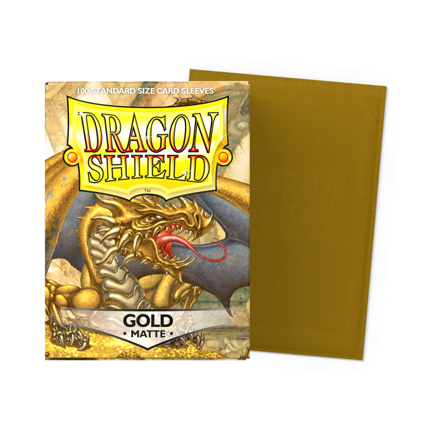 Dragon Shield: Standartinės Apsaugos: Auksinės [Matinės] (100 Apsaugų) – 2