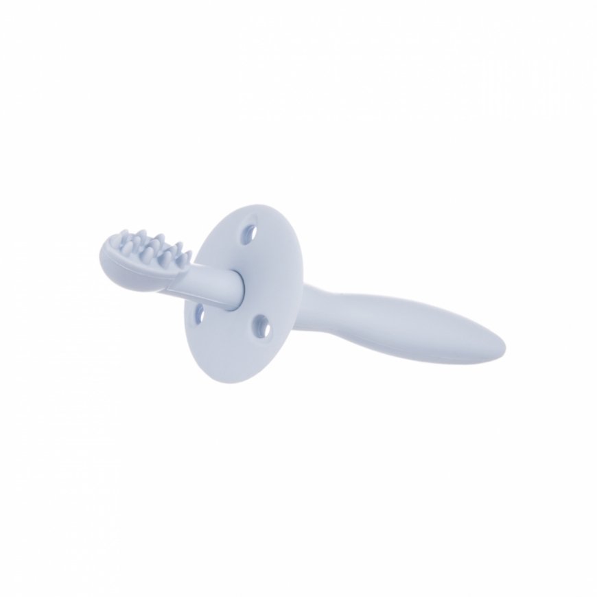 CANPOL BABIES silicone toothbrush with teether and protective shield, 51/500_blu