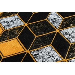Carpet Kilimas MOSSE GLAM color black 70x250 Hakano