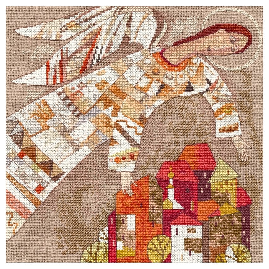 Beldizart Cross Stitch Embroidery Kit "Guardian Angel" 25×25 cm S1684 – 2