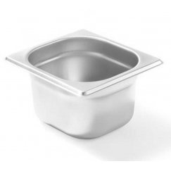 GN 1/6 container, height 100 mm, stainless steel - Hendi 800638