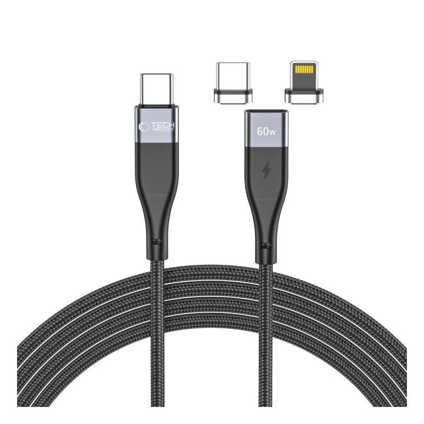 Tech-Protect UltraBoost USB-C / USB-C PD cable 60W 3A 1m – gray