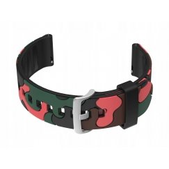 Pacific gumijas siksna pulksteņiem U13 - melna/oranža-moro - 20mm