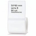 Etiketit B-sarja Niimbot 50x80 mm 95 kpl läpinäkyviä Etiketit B-sarja Niimbot 50x80 mm 95 kpl läpinäkyviä