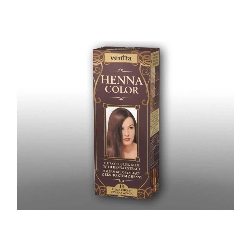 Venita Henna Color - Taimede palsamid 18 Must Kirsipuu, 75 ml – 2