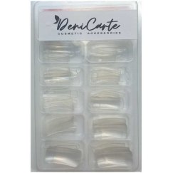 DeniCarte Square - Короткие готовыеtips для ногтей, различные цвета - Красный Классический