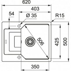 Franke UBG 611-62 White Sink