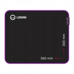 Lorgar LRG-GMP313 pelės kilimėlis Žaidimo pelės padėkliukas Juoda, Violetinė