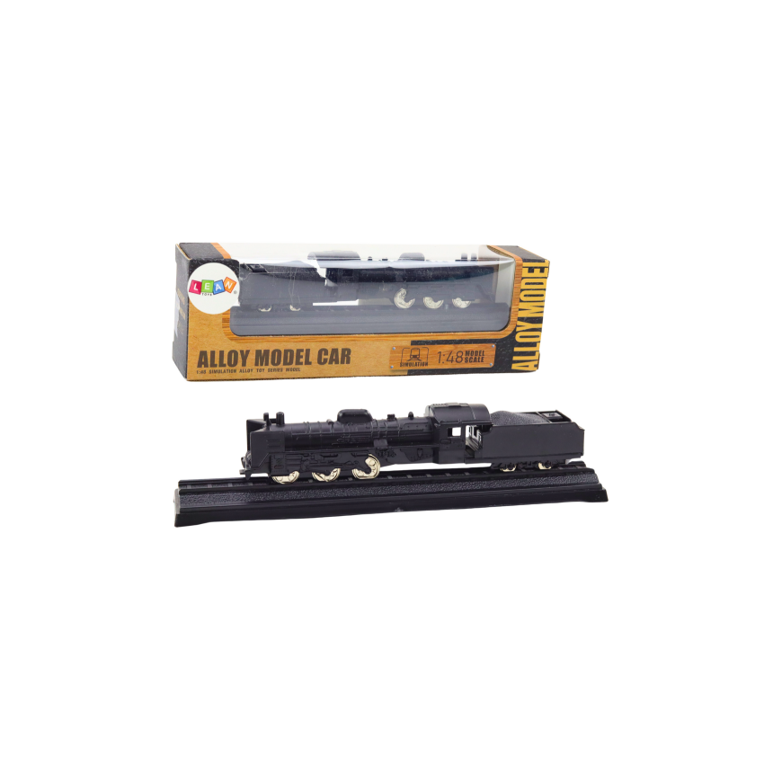 Lean Toys Kolekcinis traukinio modelis 1:48, metalinis, juodas – 2