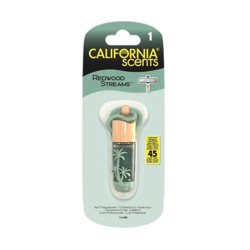 California Scents Hanging Vial Redwood Streams 5ml autoilman raikastin