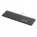 Logitech Signature Slim Wired K620 For Business näppäimistö Universaali USB QWERTY Pohjoismainen Gra Logitech Signature Slim Wired K620 For Business näppäimistö Universaali USB QWERTY Pohjoismainen Gra