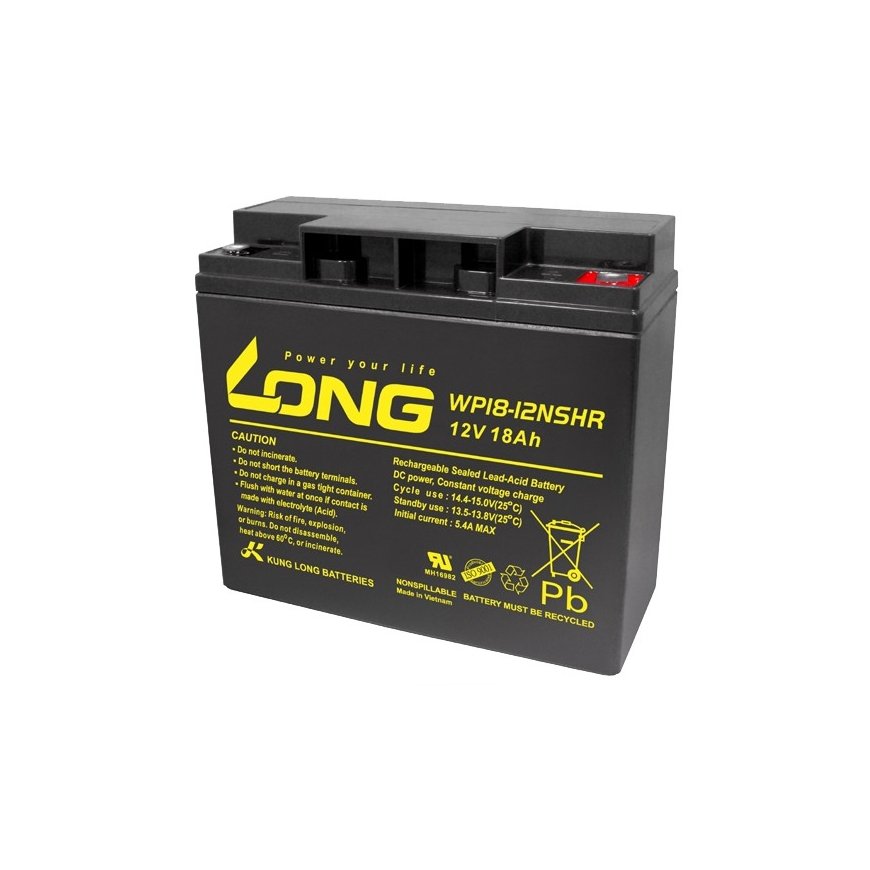 Akumulators AGM LONG 12V 18Ah VdS