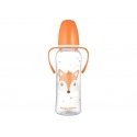 CANPOL 11/845 Standardipullo kahvoilla 250ml CUTE ANIMALS oranssi CANPOL 11/845 Standardipullo kahvoilla 250ml CUTE ANIMALS oranssi
