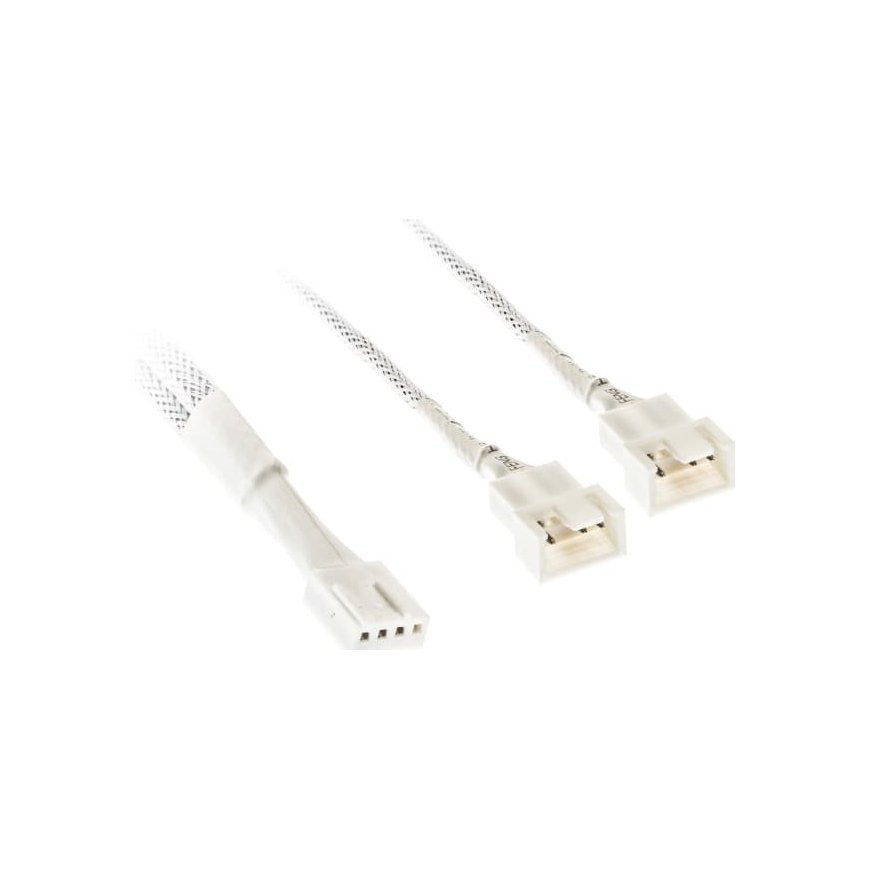Kolink 1-2 PWM fan splitter cable - 35 cm, braided, white
