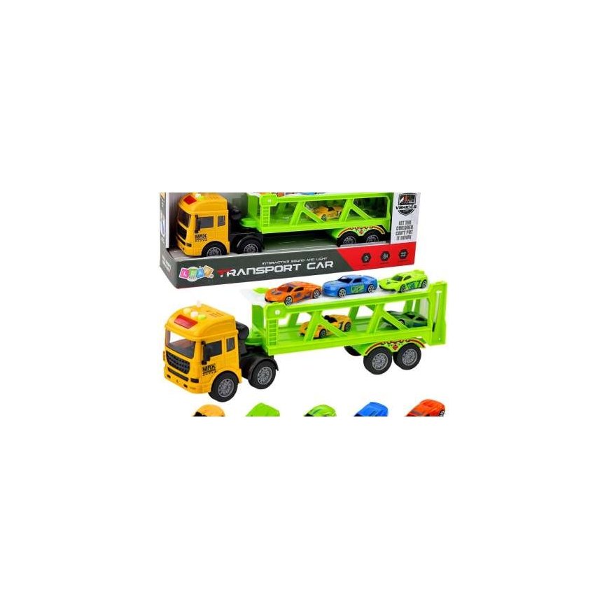 Lean Toys Игровой грузовик с автомобилями 35 см