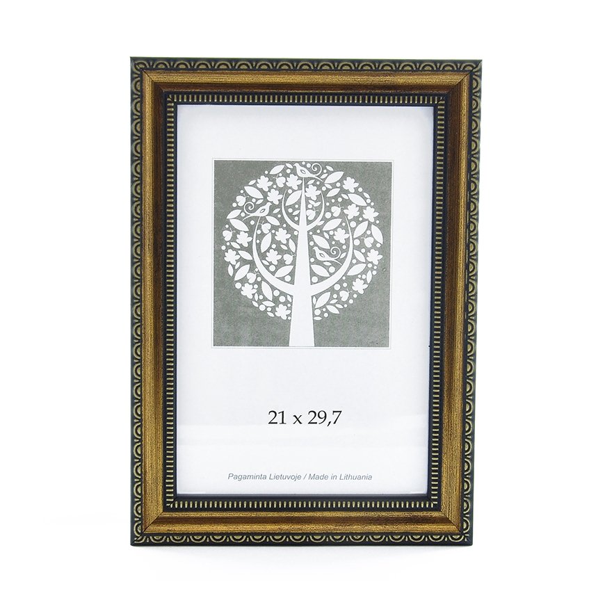 Savex Nuotraukų rėmelis, plastikinis, A4, 21x29,7 cm, rudos spalvos su ornamentu