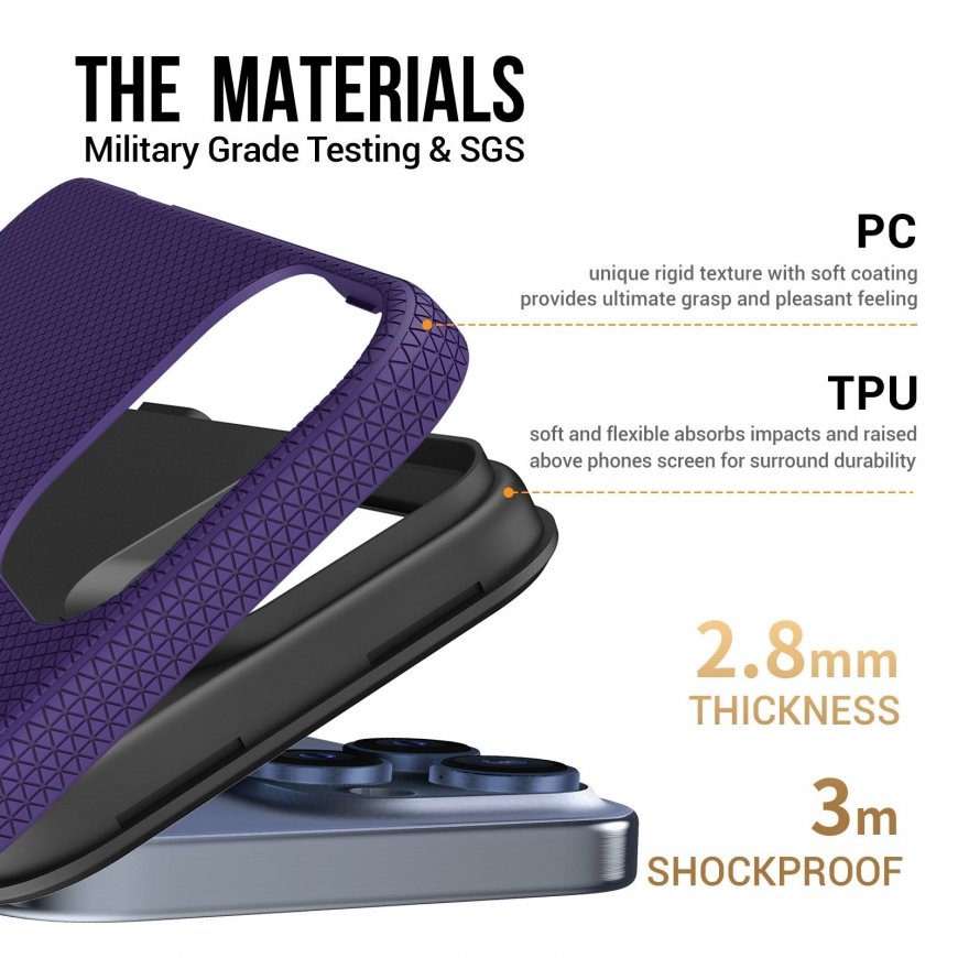 Чехол Perfectionists Triangle Mag Case для Apple iPhone 15 Pro фиолетовый – 2