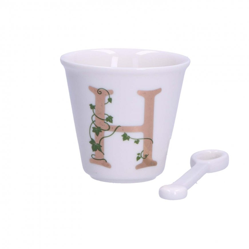 LA PORCELLANA BIANCA UNICO muki lusikalla 75 ml, Design H – 2