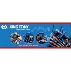 KING TONY 1/2" raktų rinkinys, 16 vnt. ilgų, 12 taškų / kasetė